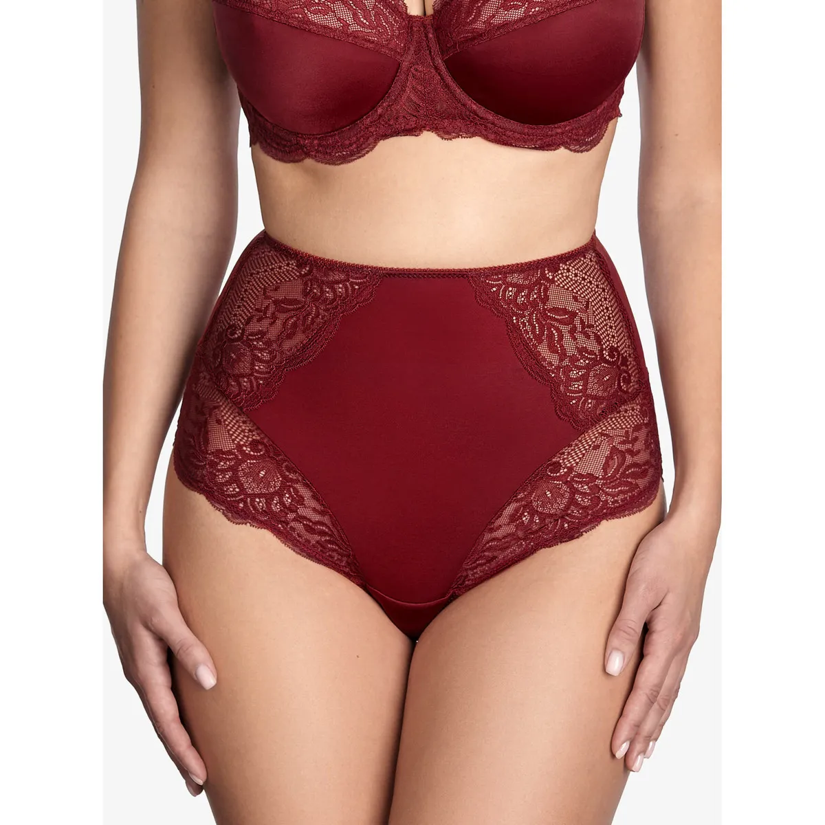 Calzoncillos de cintura alta Primerose burdeos