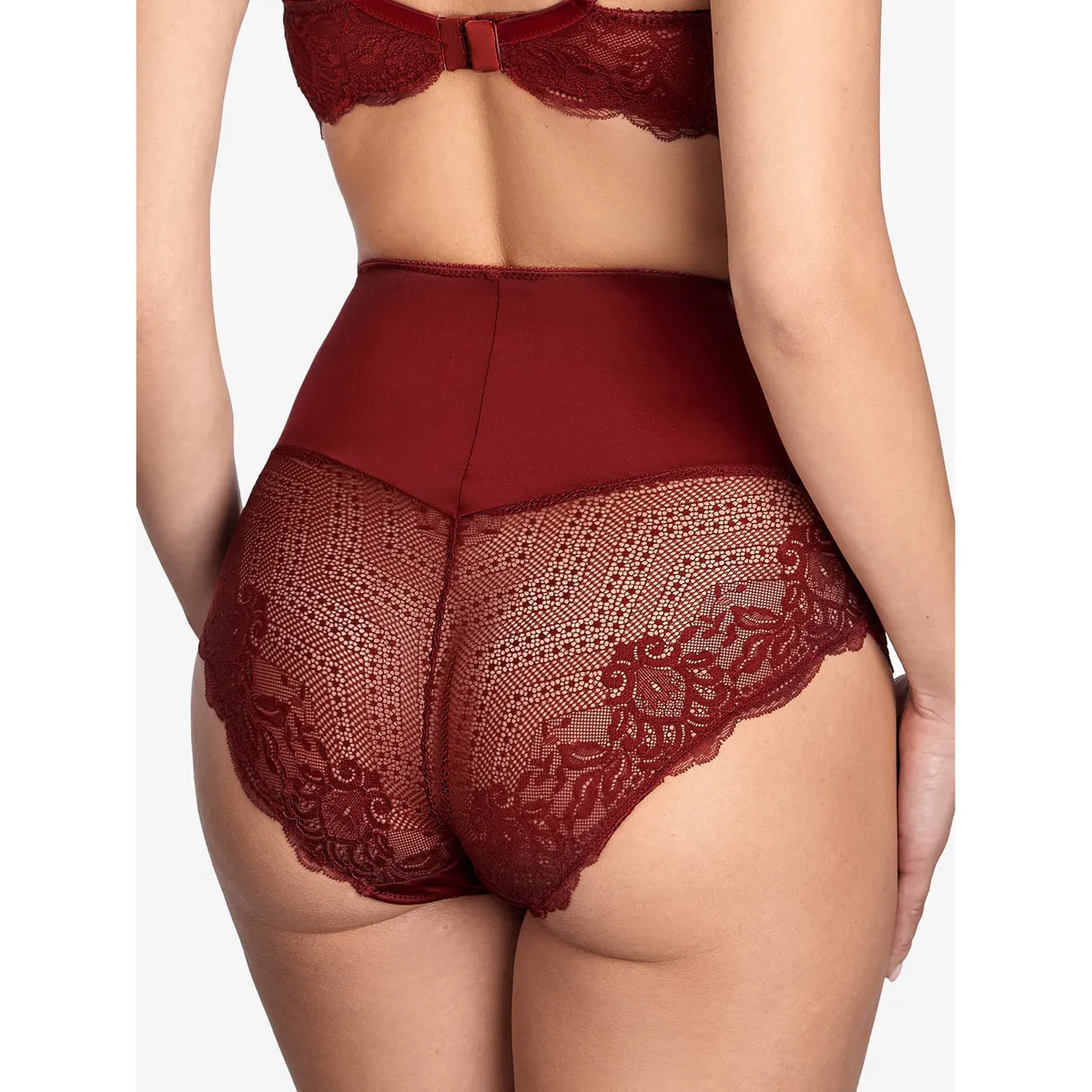 Calzoncillos de cintura alta Primerose burdeos