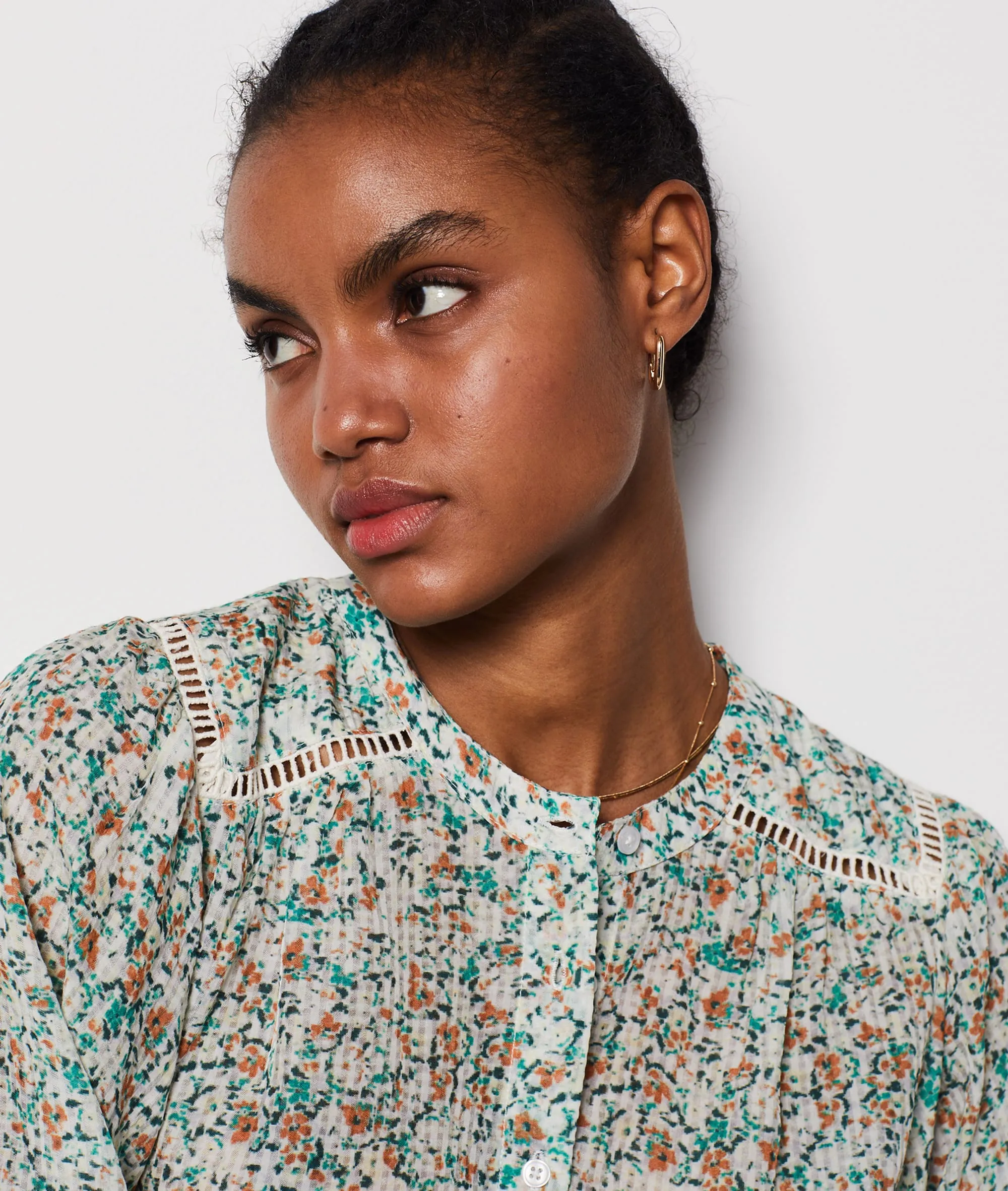 CAMISA ESTAMPADO FLORAL VAIANA IMP FD ECRU  ETAM