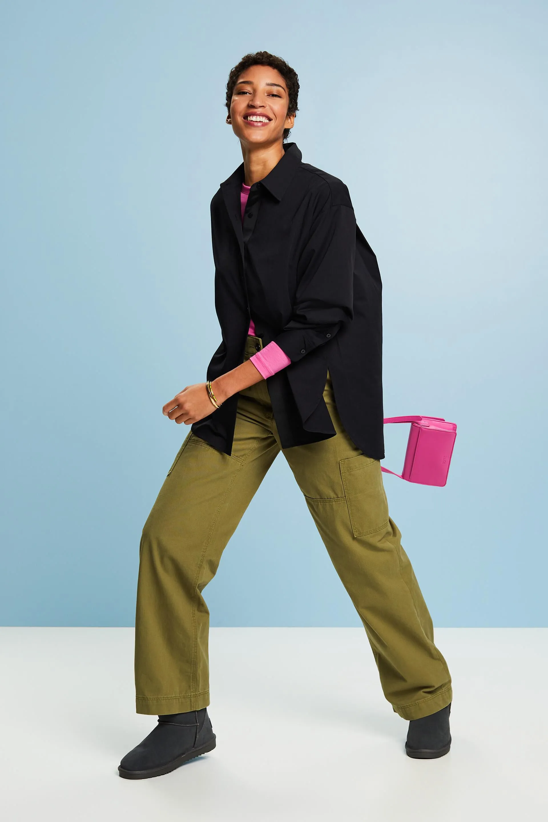 Camisa oversize con botones