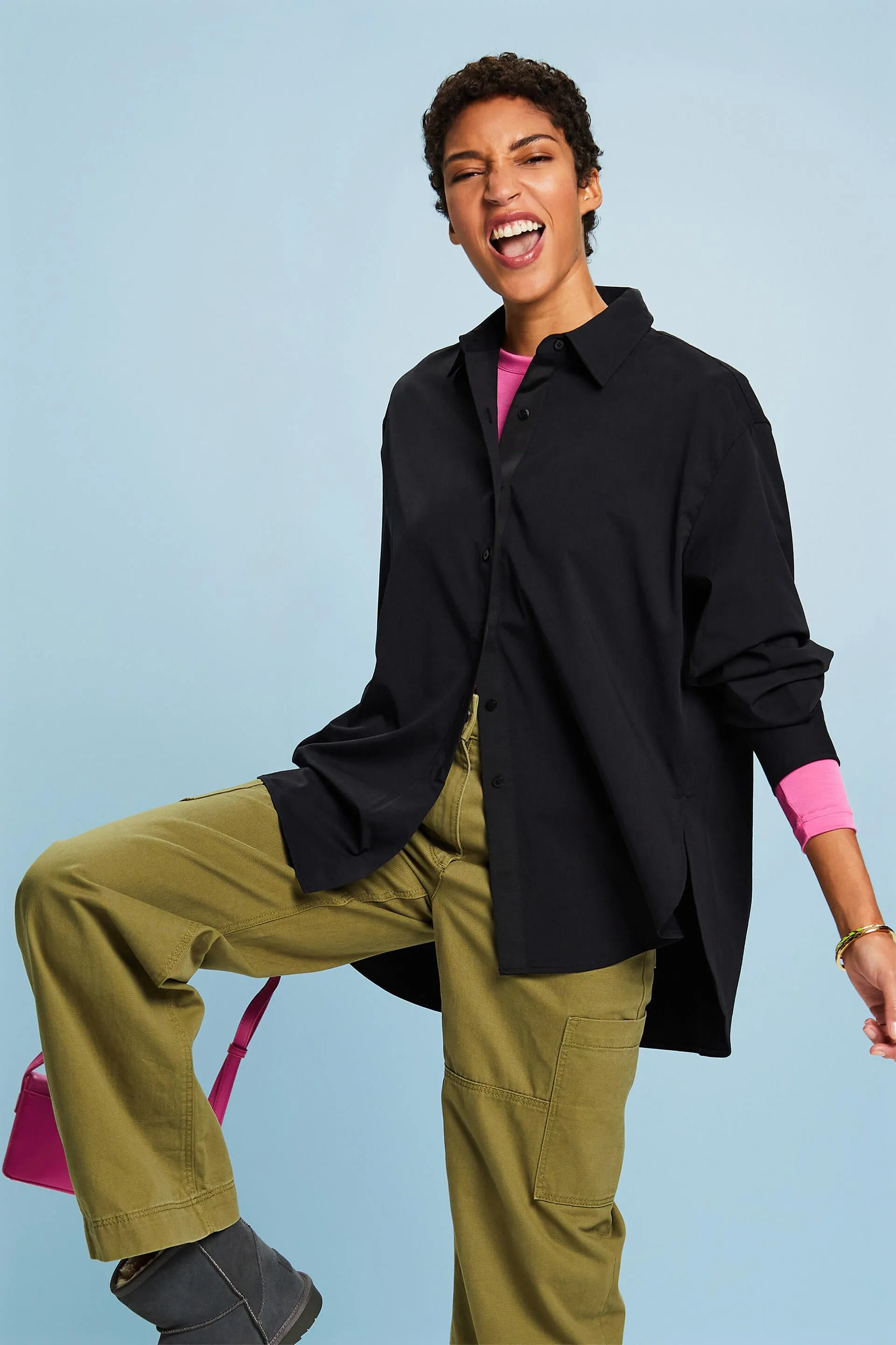 Camisa oversize con botones