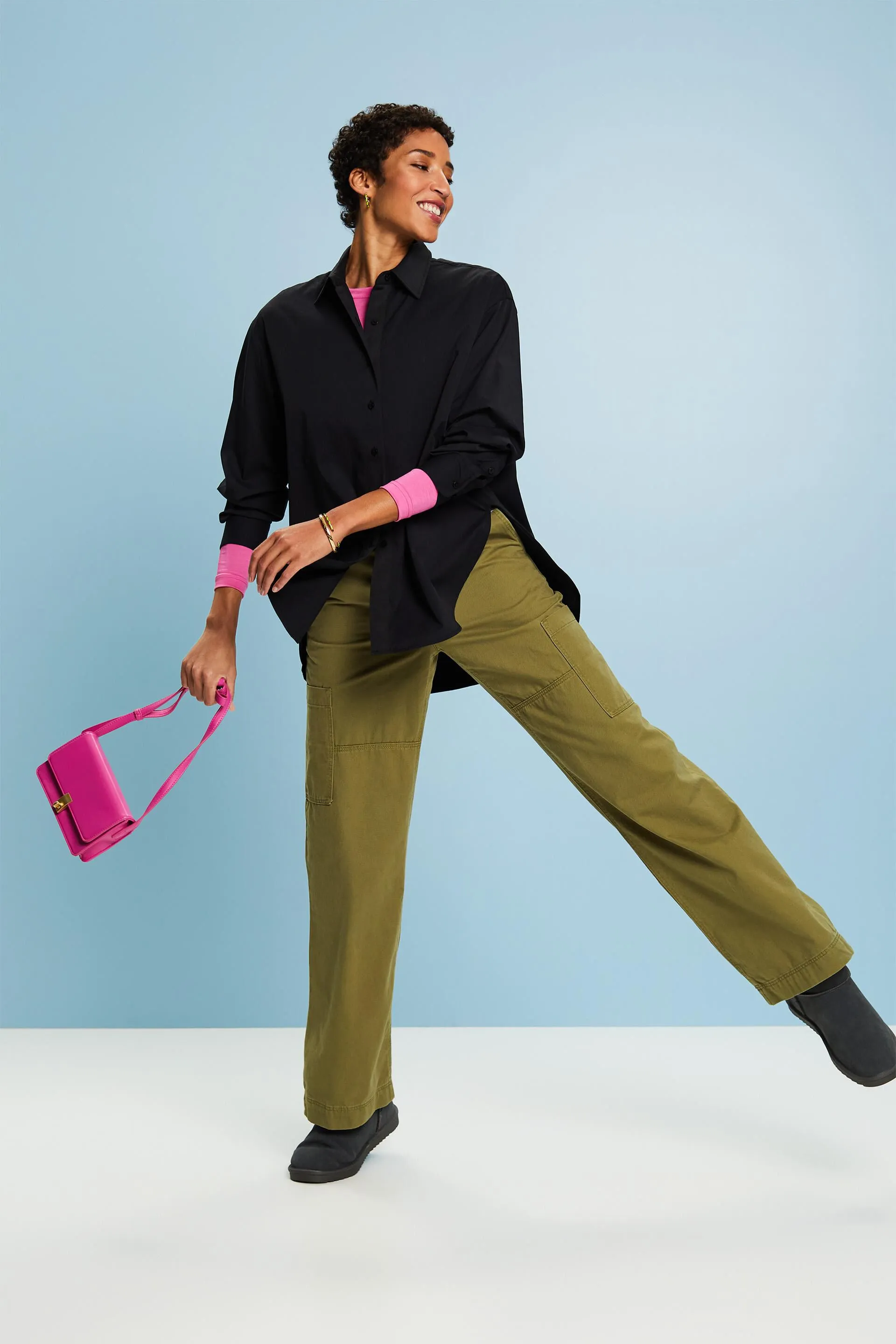 Camisa oversize con botones
