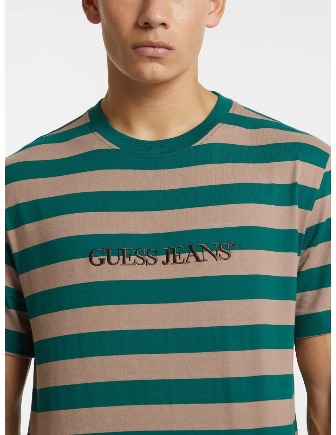 Camiseta a rayas con logotipo de Guess Jeans
