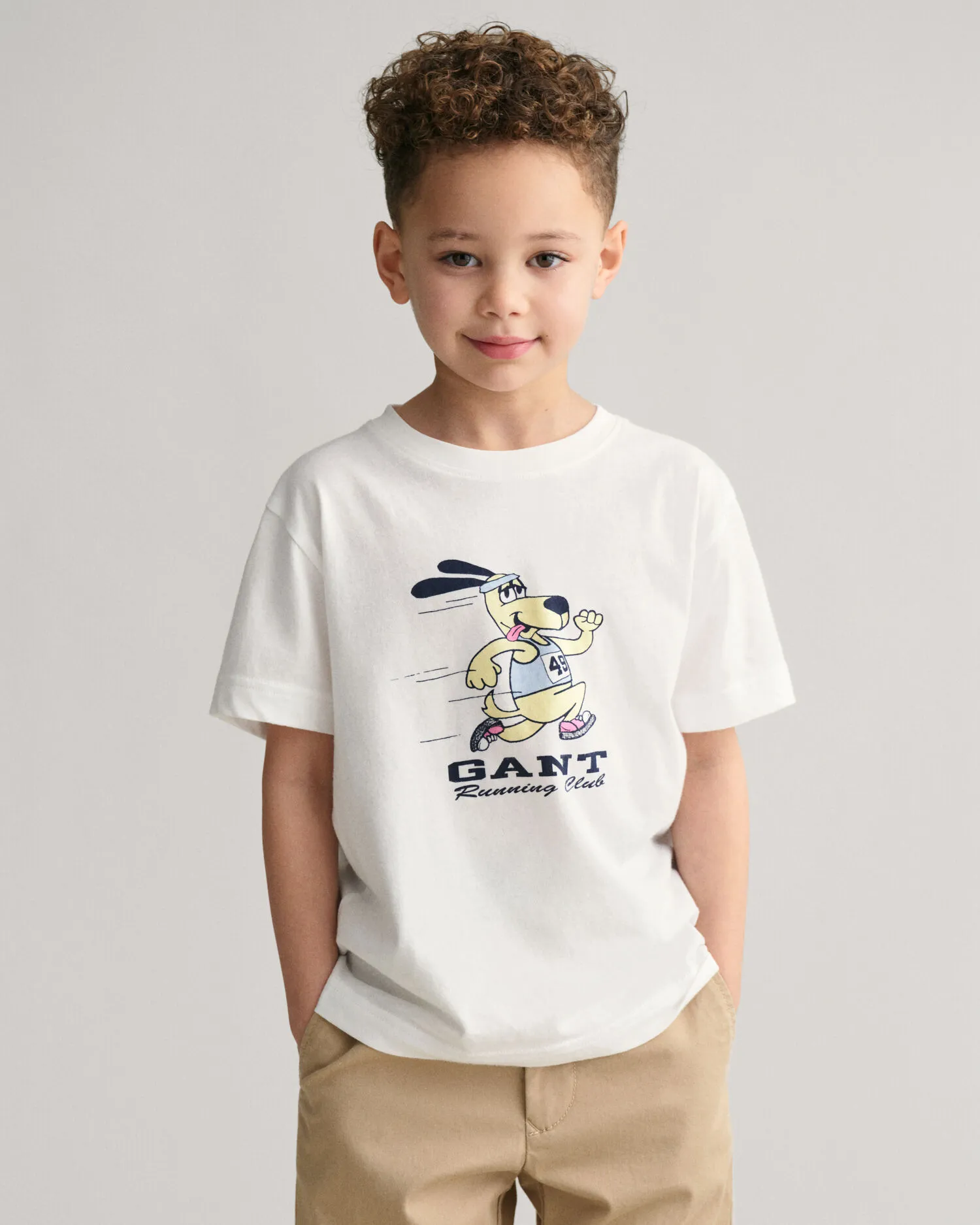 Camiseta con estampado de perro corriendo GANT Kids