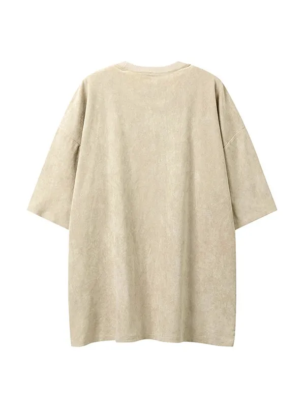 Camiseta de manga corta con estampado de mariposas para hombre