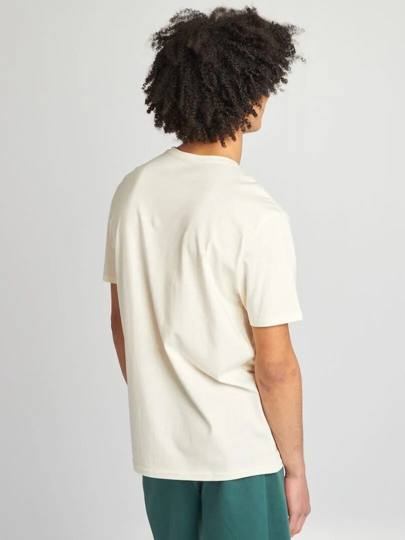 CAMISETA DE PUNTO CON CUELLO REDONDO  BEIGE