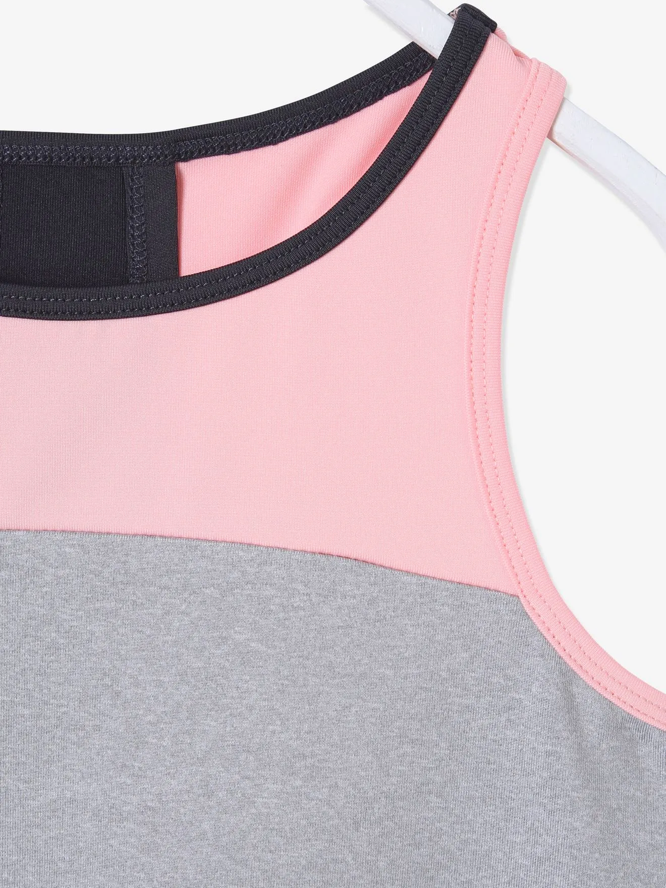 Camiseta deportiva de tirantes efecto top para niña