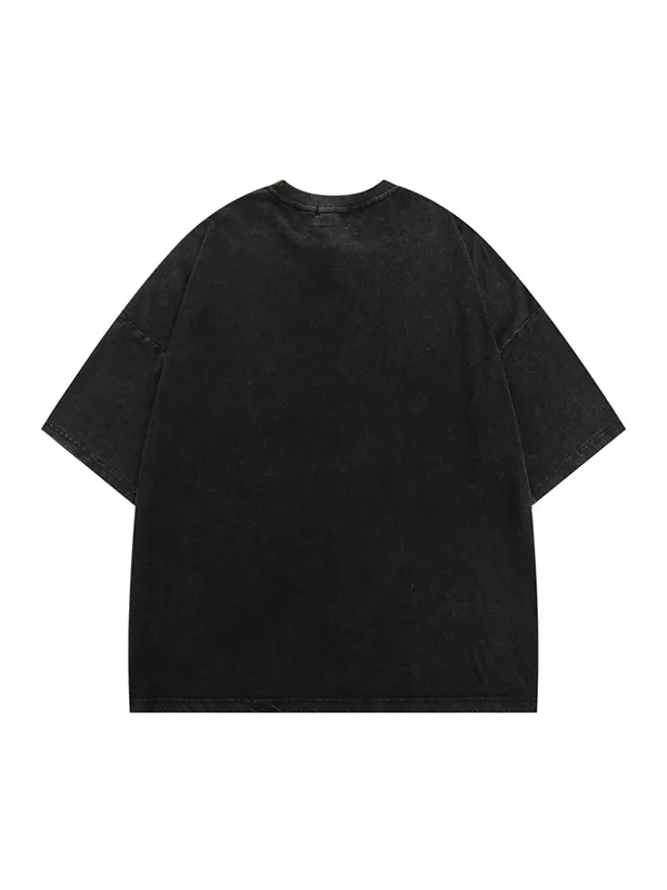 Camiseta extragrande de manga corta con estampado de gato