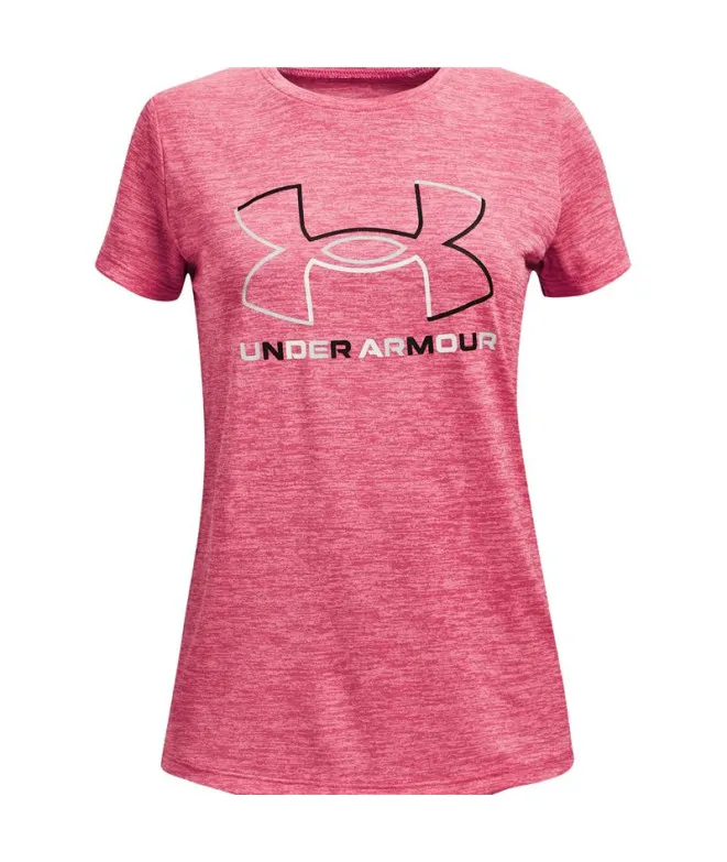 Camiseta Under Armour Tech BL Twist SS Niña Rosa