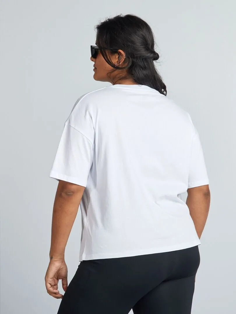 CAMISETA 'EMILY EN PARíS' CON CUELLO REDONDO  BLANCO