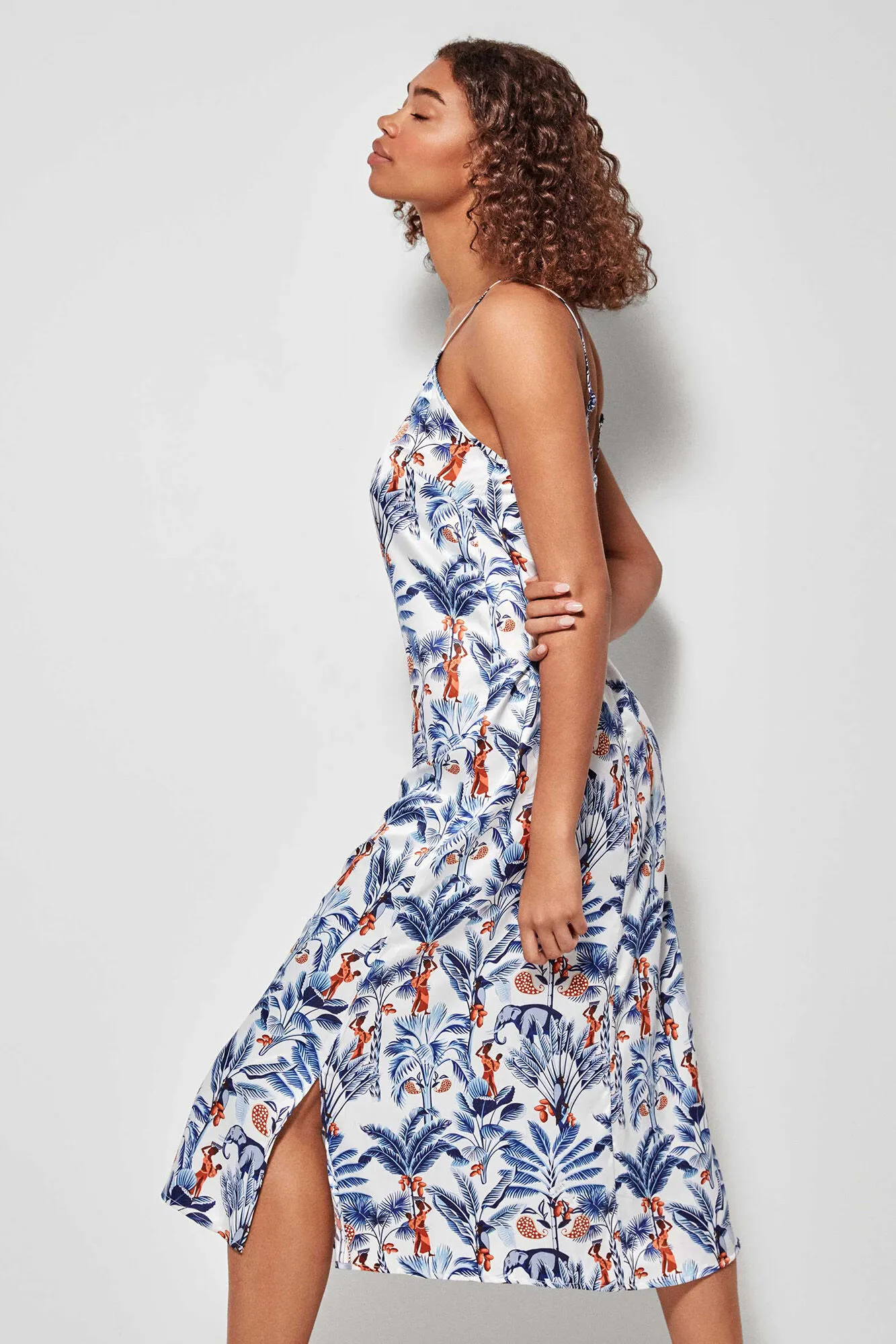 Camisón largo estampado floral