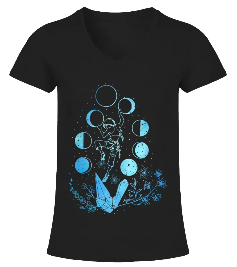 CELESTIAL CLIMBING Camiseta cuello pico Mujer