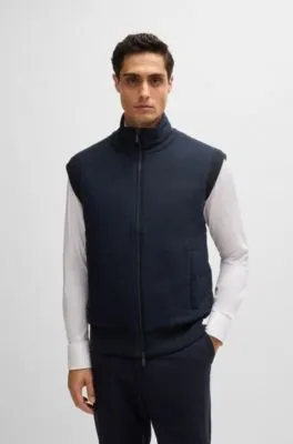 Chaleco regular fit con parte delantera de franela cepillada