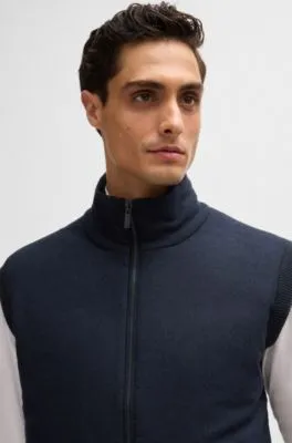 Chaleco regular fit con parte delantera de franela cepillada