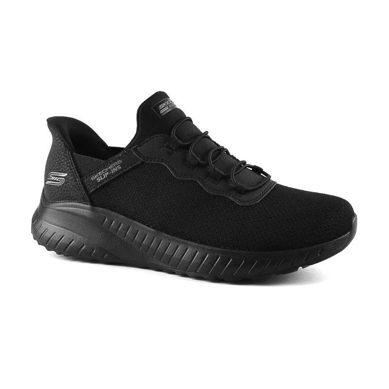 CHAMPION DEPORTIVO SKECHERS SLIPINS BOBS SPORT SQUAD CHAOS DAILY INSPIRATION WIDE FIT HORMA ANCHA BLACK