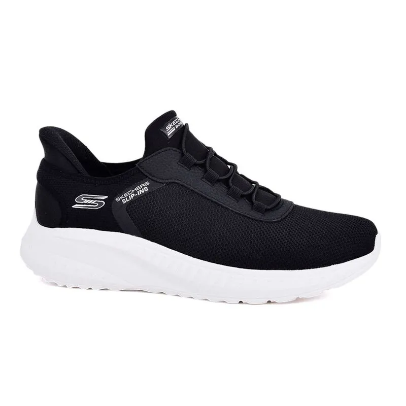 CHAMPION DEPORTIVO SKECHERS SLIP INS BOBS SQUAD CHAOS TOUGH WALK WIDE FIT HORMA ANCHA BLACK