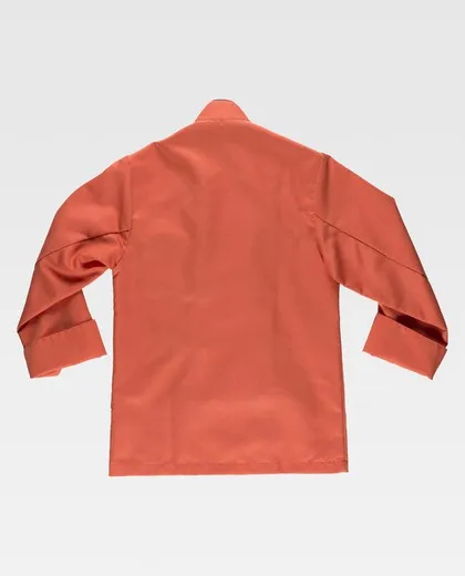 Chaqueta cocina unisex con botones de seguridad Coral