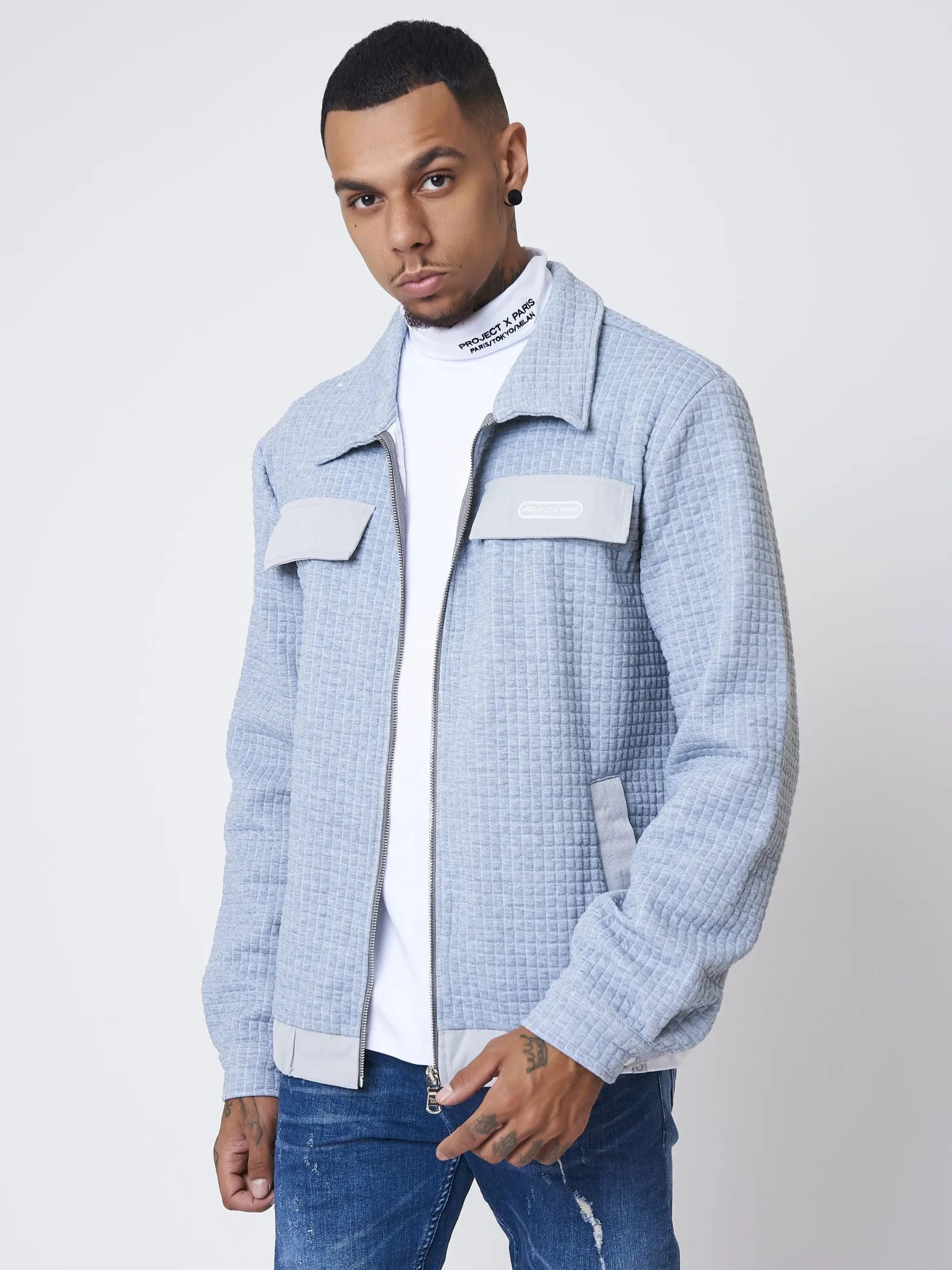 Chaqueta con acolchado cuadrado