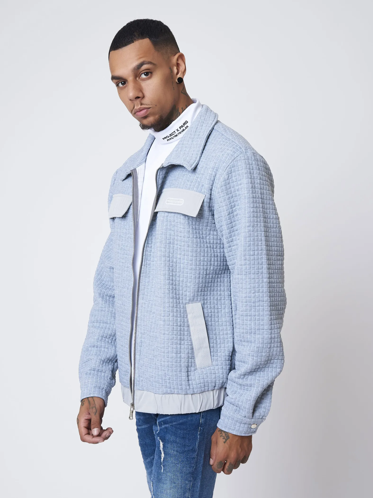 Chaqueta con acolchado cuadrado