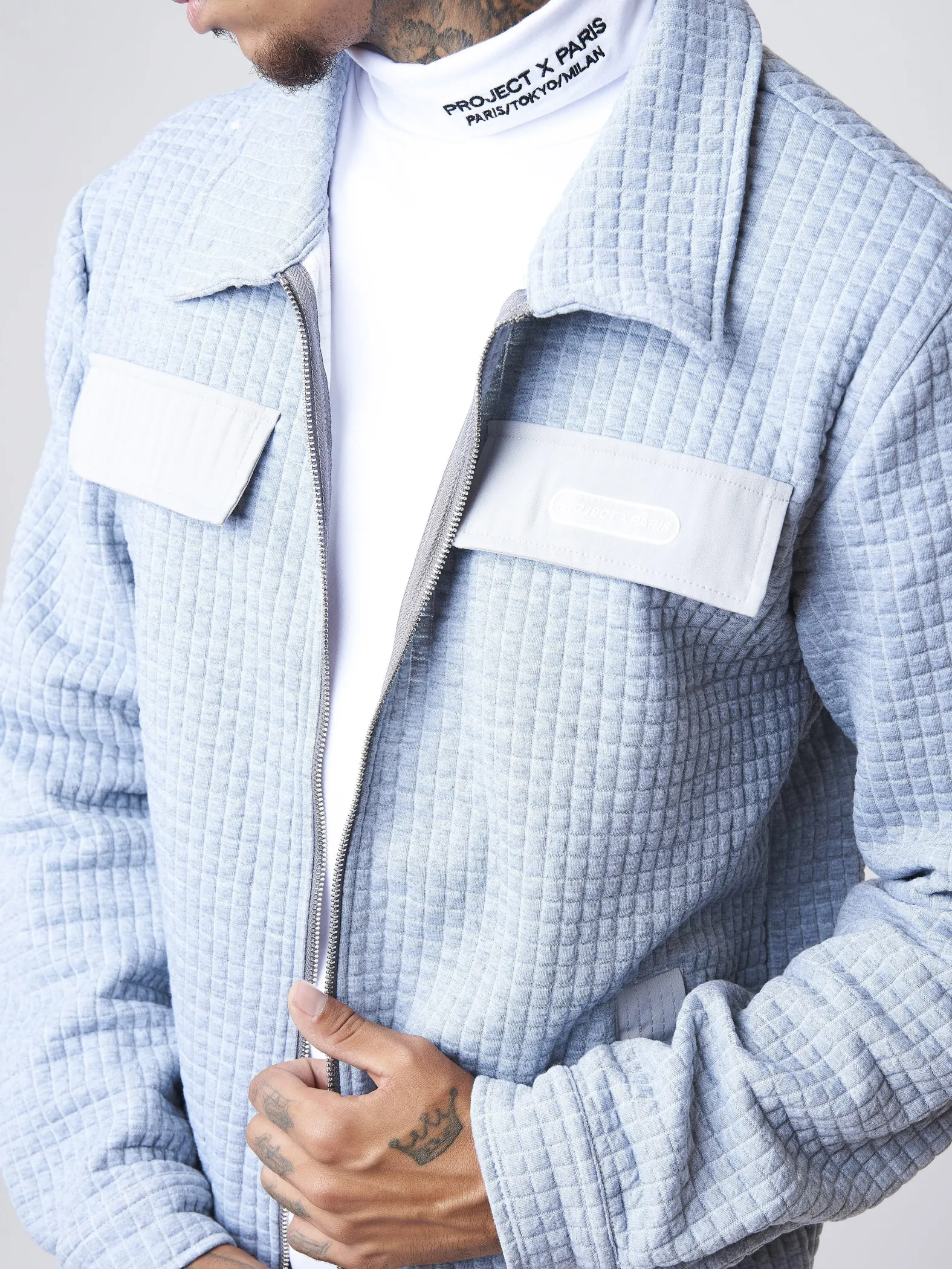 Chaqueta con acolchado cuadrado