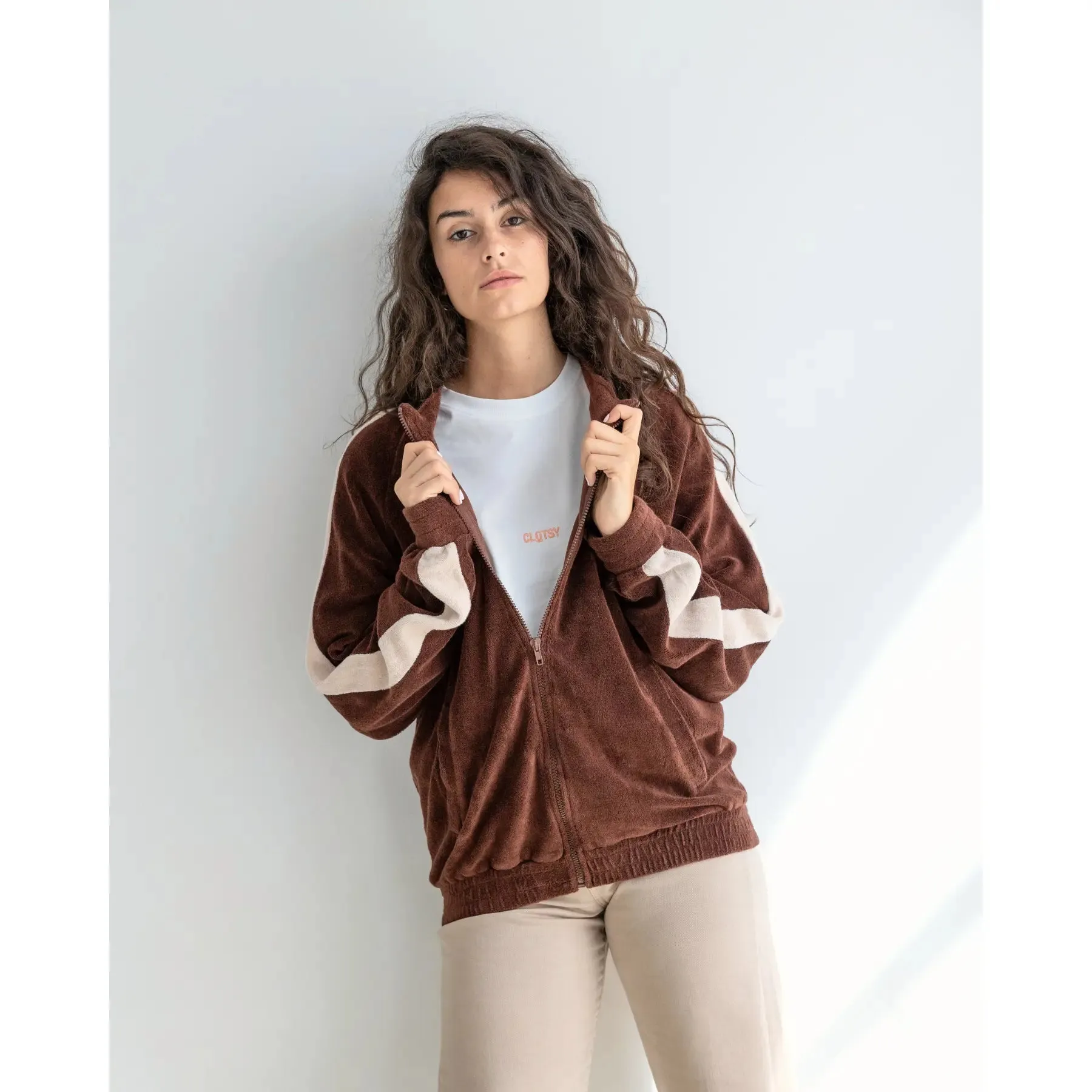 Chaqueta de chándal marrón  Ohne x Clotsy