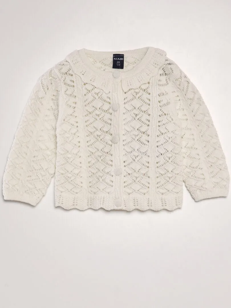 CHAQUETA DE CROCHé  BLANCO
