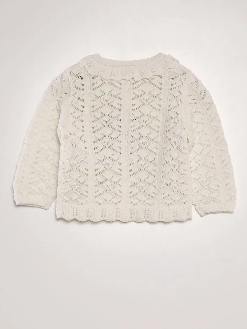 CHAQUETA DE CROCHé  BLANCO