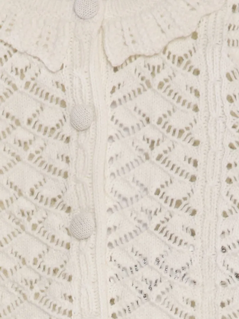 CHAQUETA DE CROCHé  BLANCO