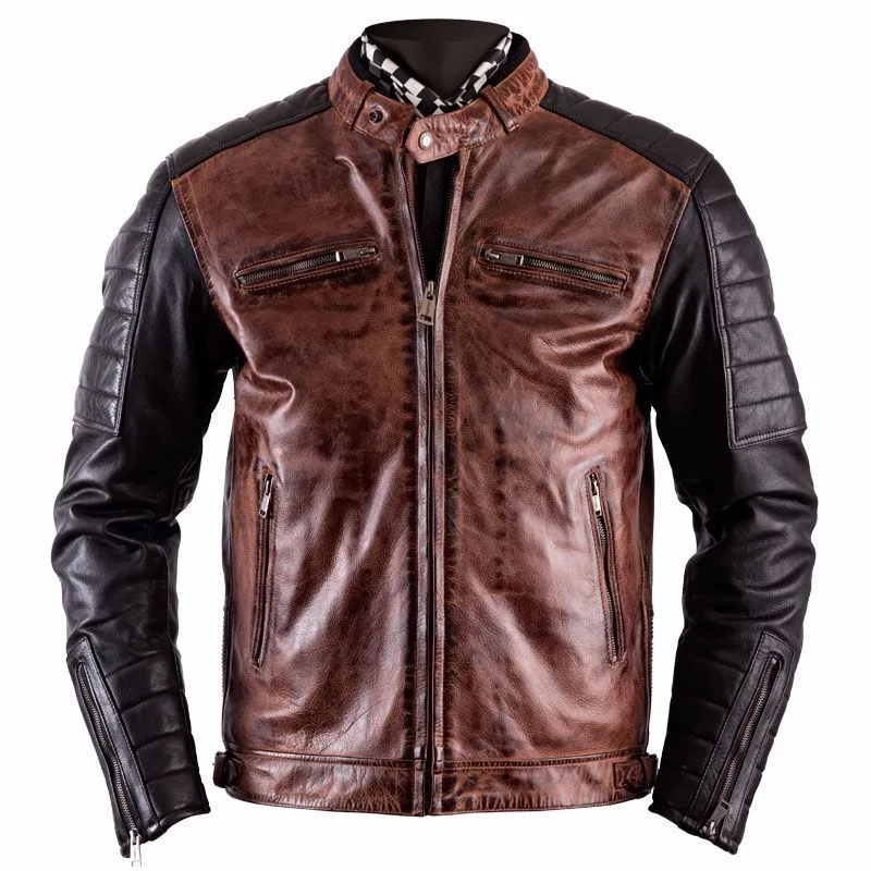 CHAQUETA DE CUERO CRUISER RAG  HELSTONS