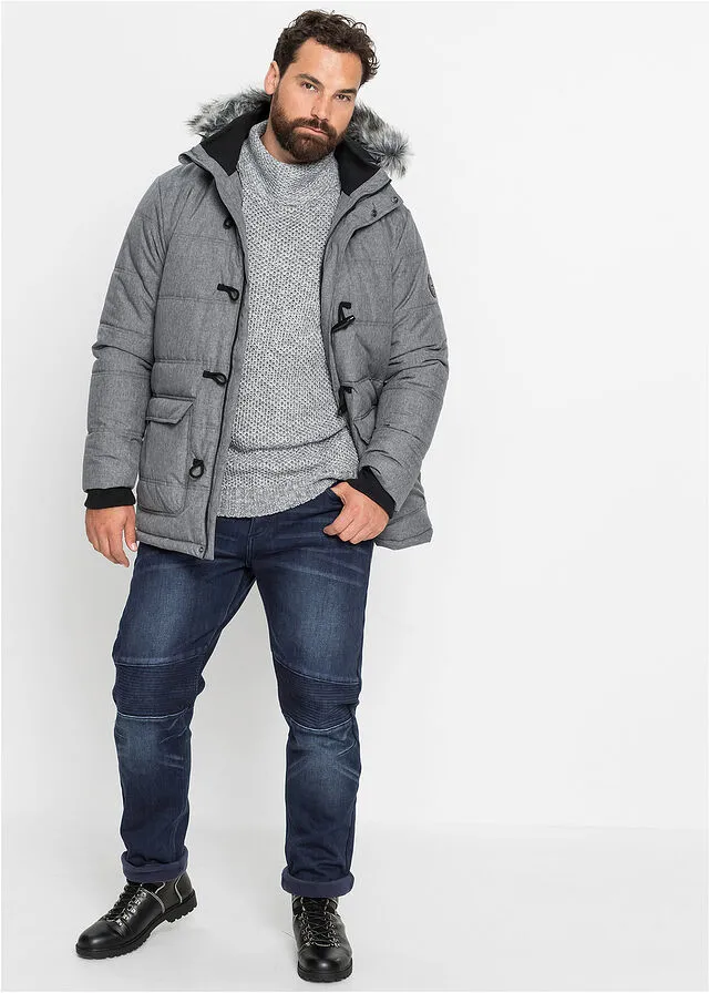 Chaqueta funcional con guateado Gris jaspeado