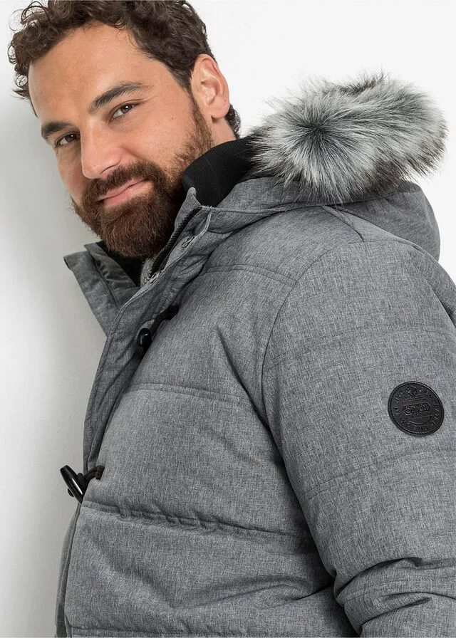 Chaqueta funcional con guateado Gris jaspeado