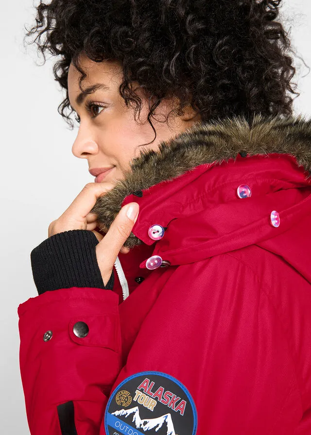 Chaqueta funcional impermeable Rojo oscuro