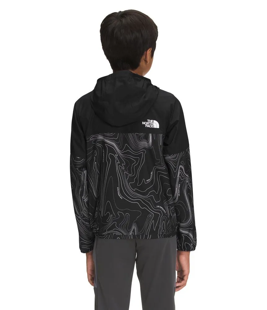 Chaqueta Printed Windwall Hoodie Negra Niño The North Face