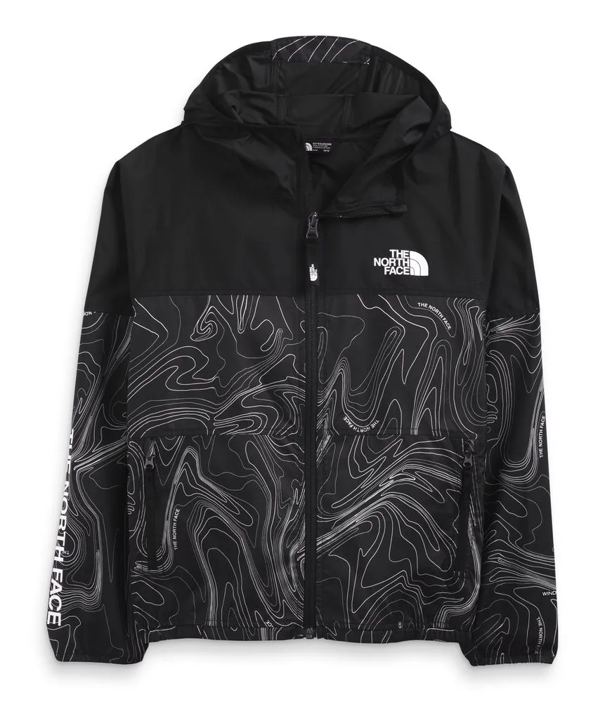 Chaqueta Printed Windwall Hoodie Negra Niño The North Face