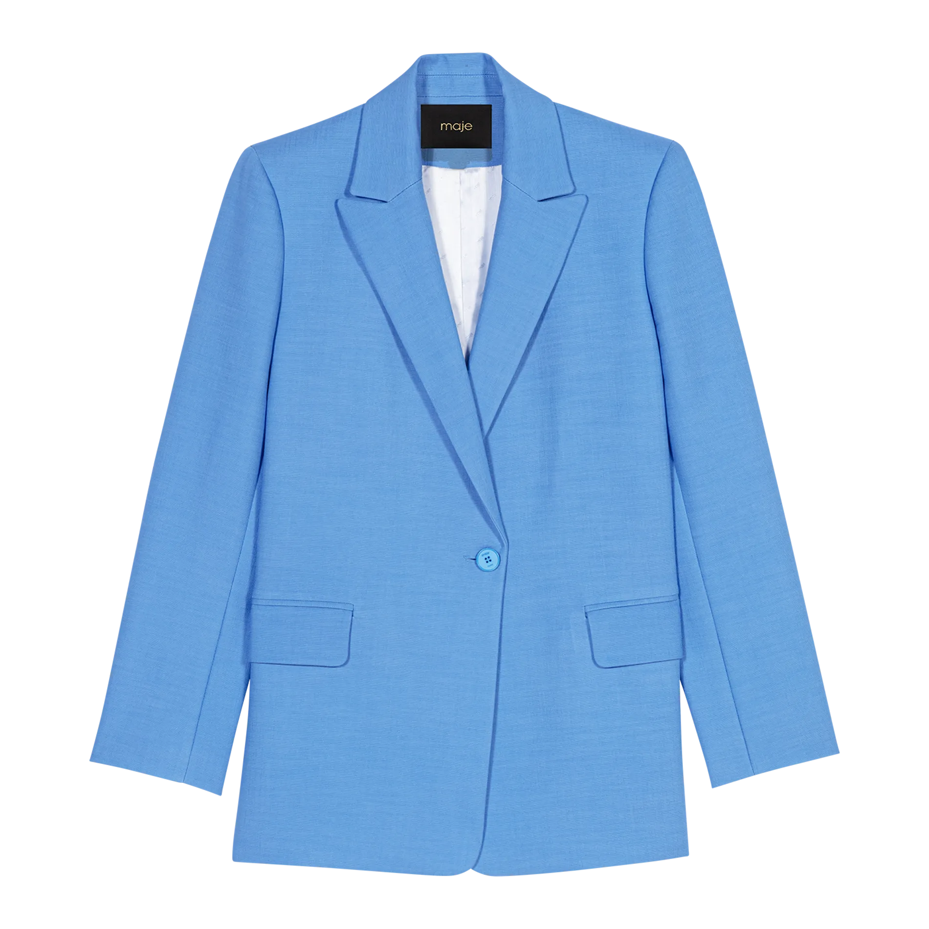 Chaqueta recta de sastre en azul