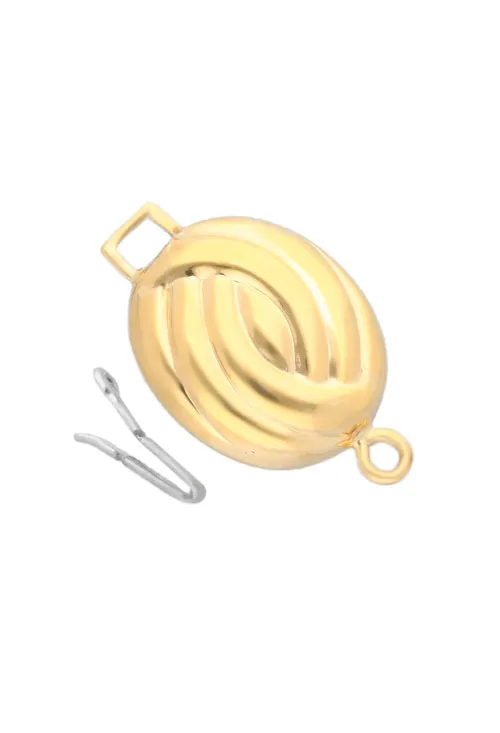 Cierre collar oro, forma caramelo. 037_073