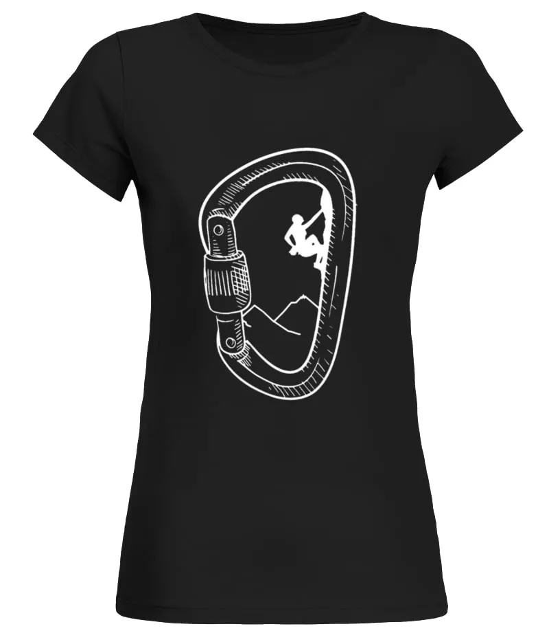 CLIMBING A CARABINER Camiseta cuello redondo Mujer