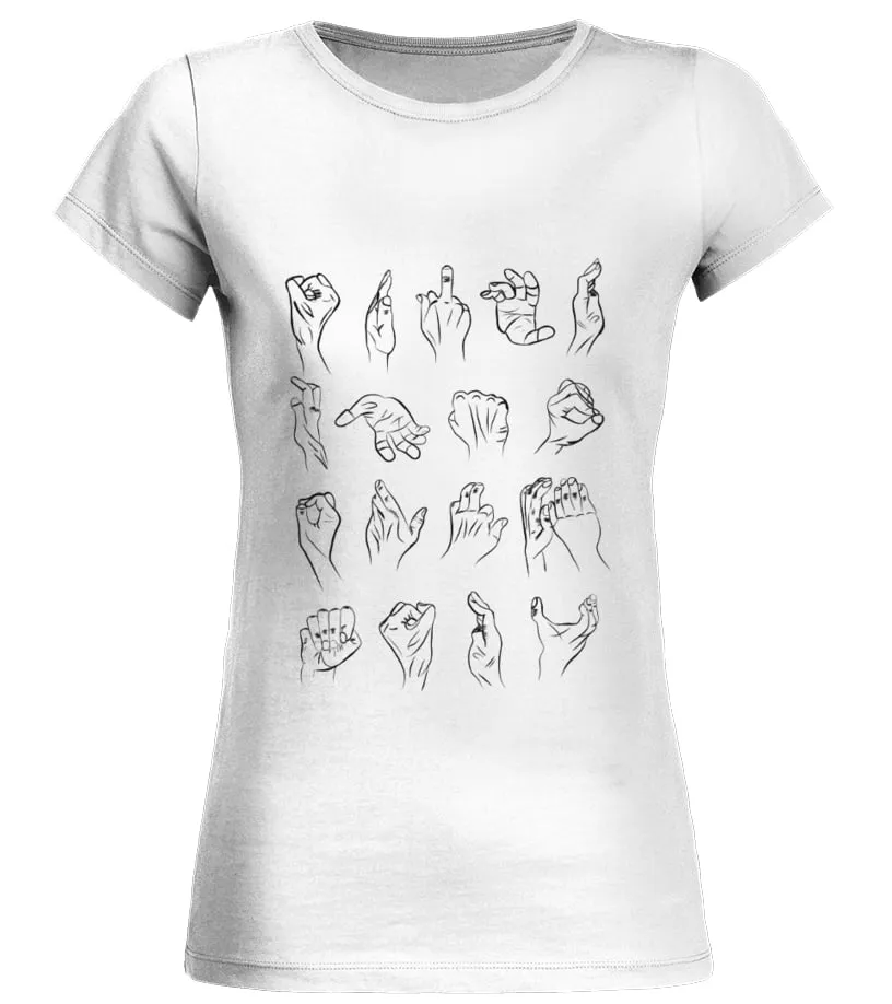 CLIMBING HAND POSITIONS Camiseta cuello redondo Mujer