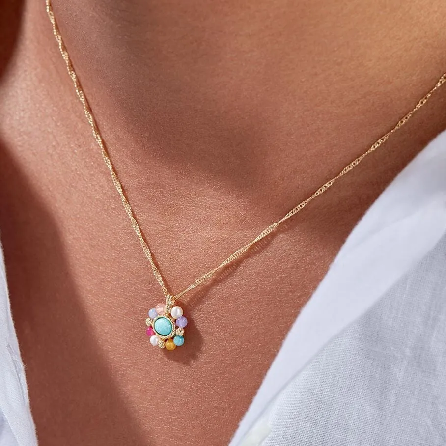 COLLAR ARLEQUíN MULTICOLOR ORO 02681155256