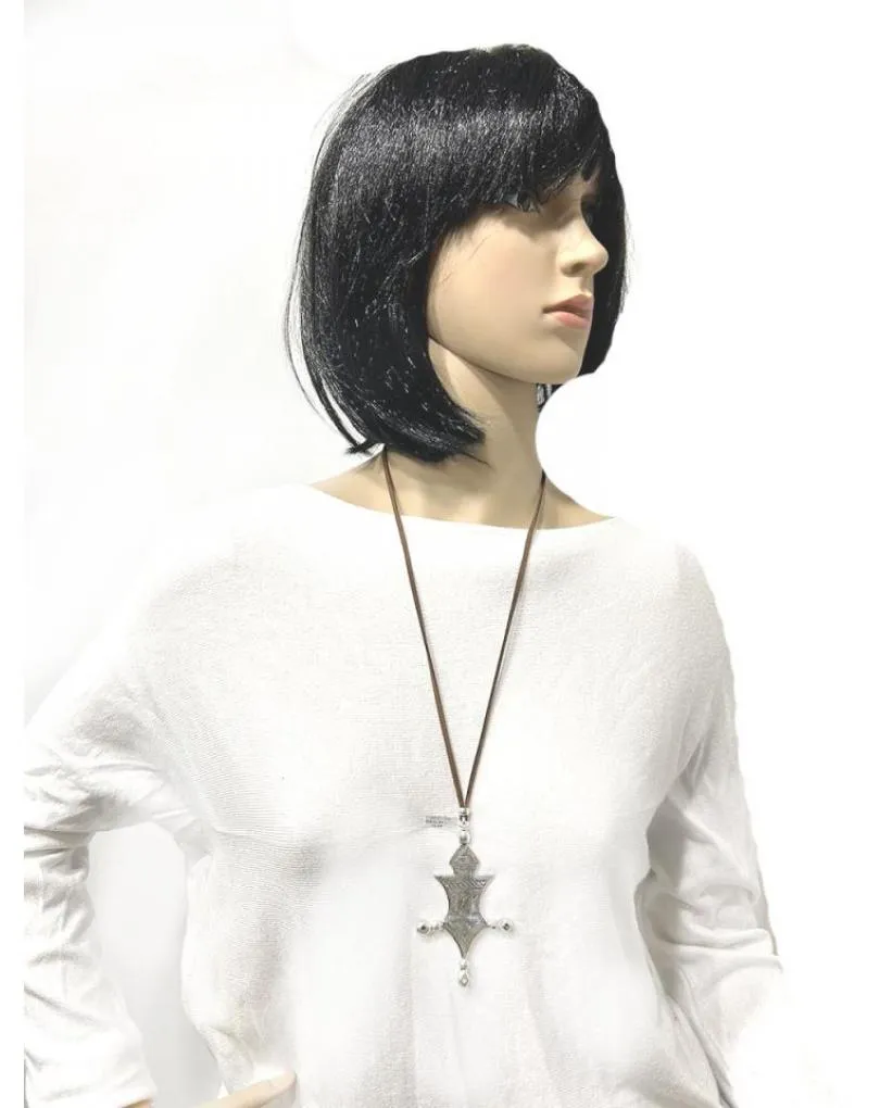 COLLARES CON CRUCES TUAREG PLATEADA ESTILO TRIBAL UNISEX
