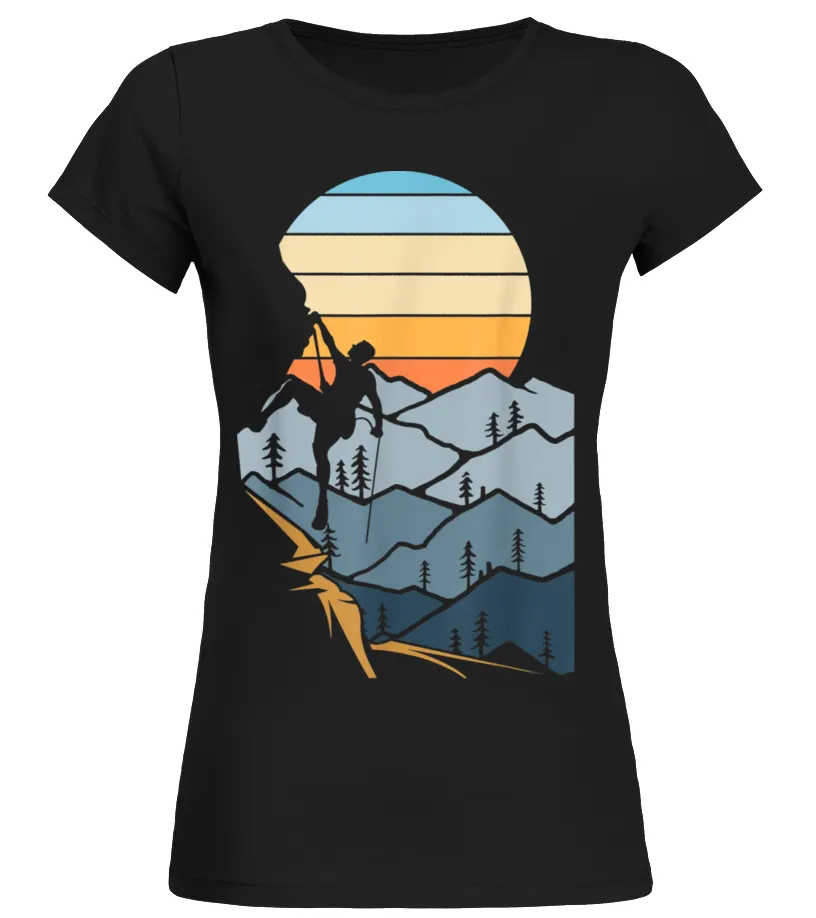 COLORFUL CLIMBING HILLS Camiseta cuello redondo Mujer