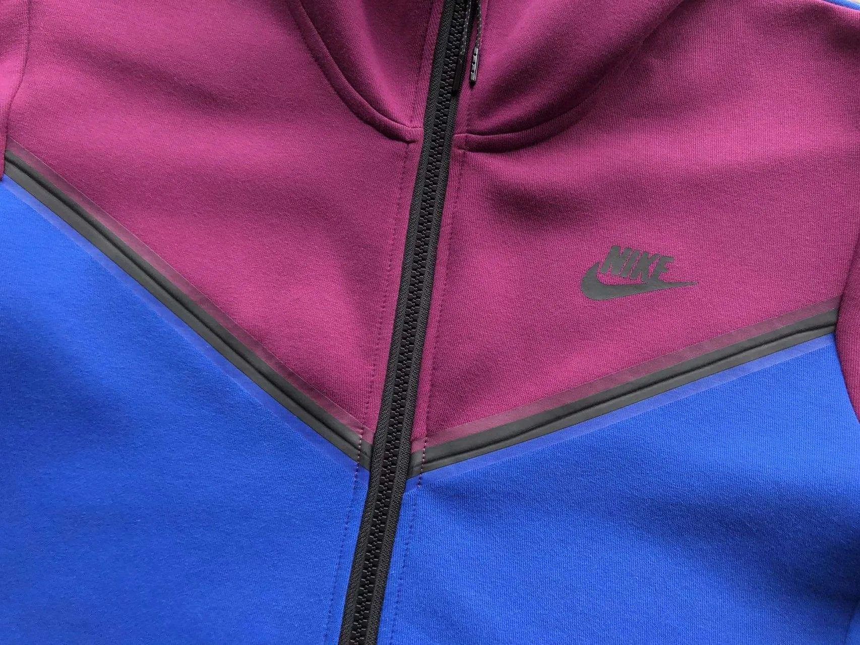 Conjunto de Chándal Nike Tech Fleece – Morado/Azul