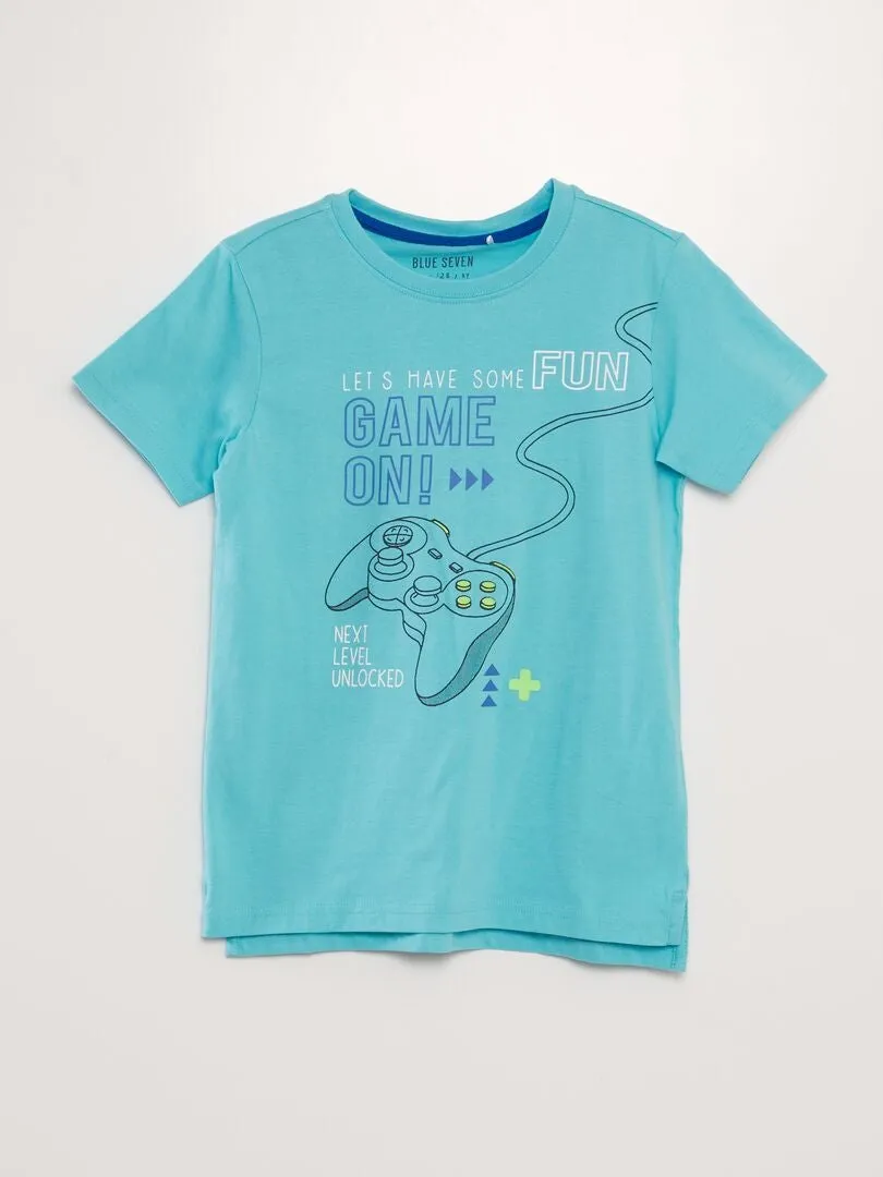 CONJUNTO DE PIJAMA 'GAMING'  2 PIEZAS  AZUL