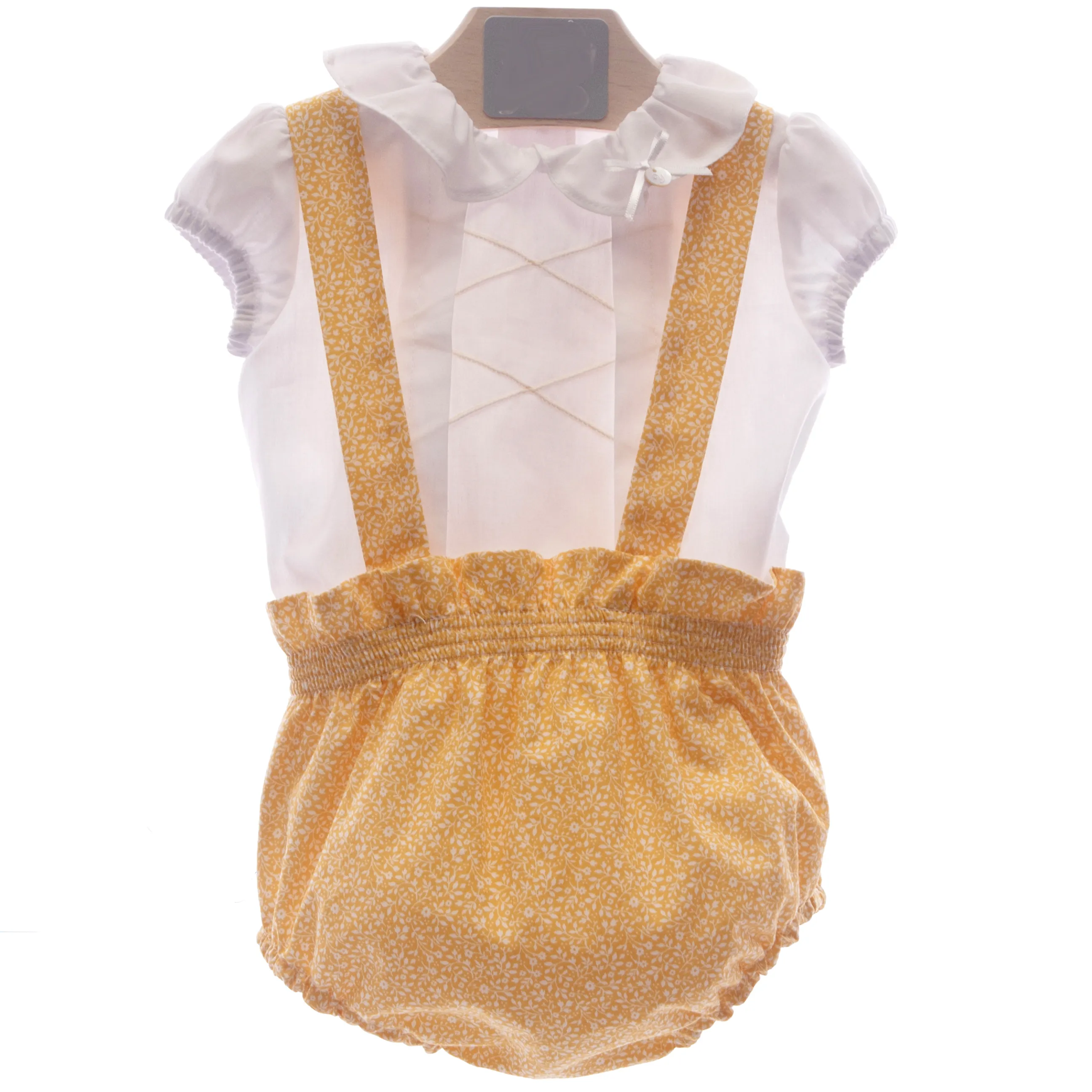 CONJUNTO UNISEX RANITA CON TIRANTES Y BLUSA. PV