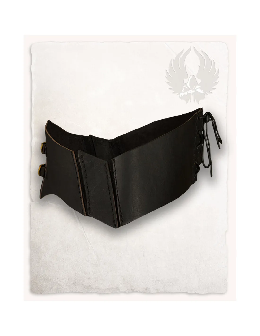 CORPIñO MEDIEVAL TALIA EN PIEL  NEGRO