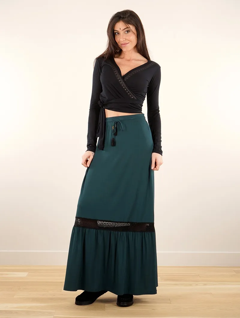 Crop top de mangas largas 