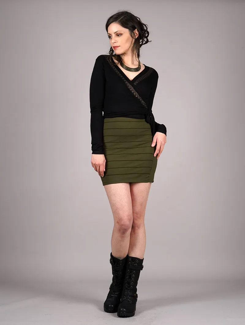 Crop top de mangas largas 