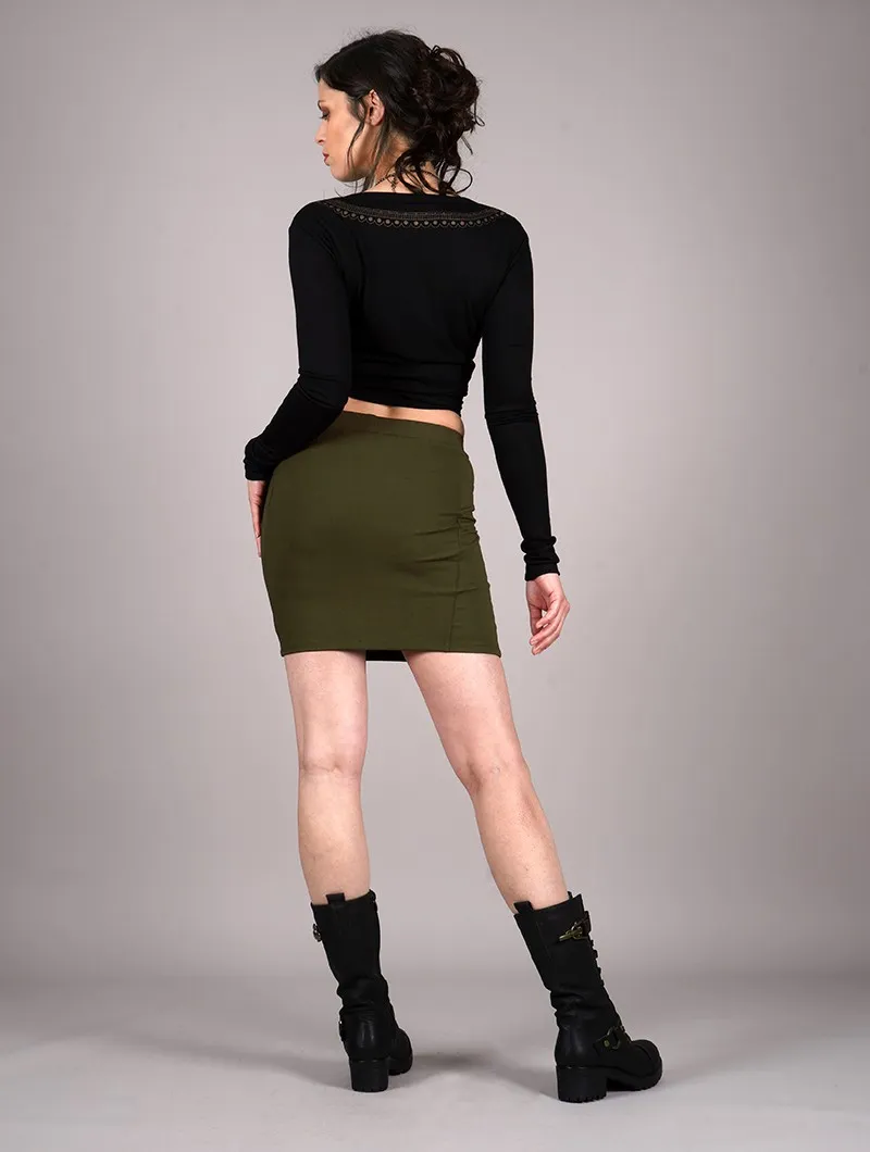 Crop top de mangas largas 