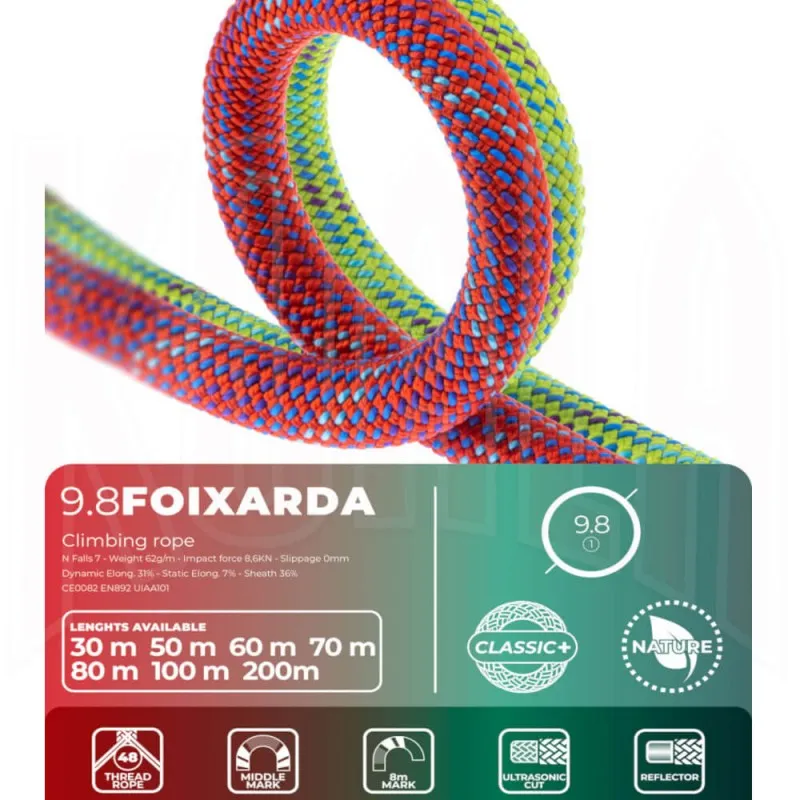 Cuerda escalada FOIXARDA 9.8mm 50mts. Fixe Climbing