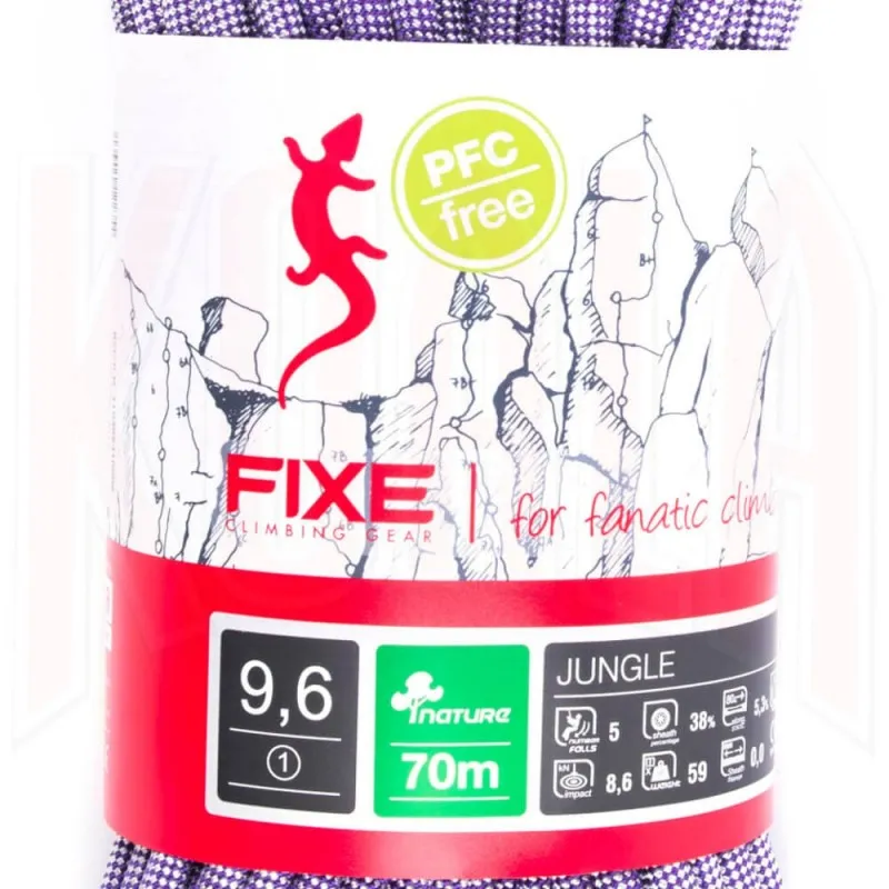 Cuerda escalada JUNGLE 9.6mm 70mts. Fixe Climbing